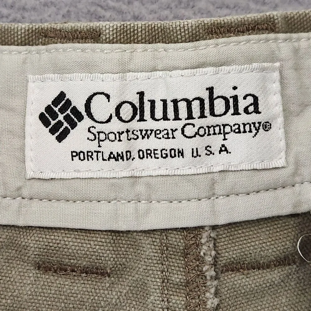 Columbia ROC Pants Men's 40x32 Beige Hiking Utility Canvas Relaxed‎ Omni-Shade